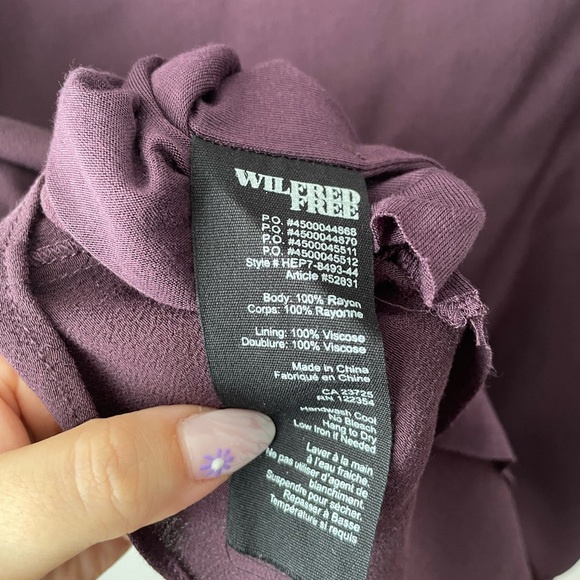 NWT Aritzia | Wilfred Free Plum Tshirt Dress Size xsmall - Picture 9 of 9